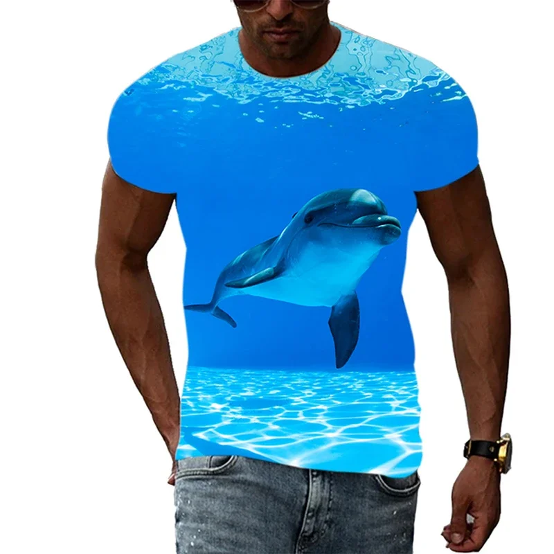 

Dolphins of The Sea Summer Fashion Men T shirt Hot Summer Desing 3D All Over Printed Tee Tops shirts Unisex T shirt