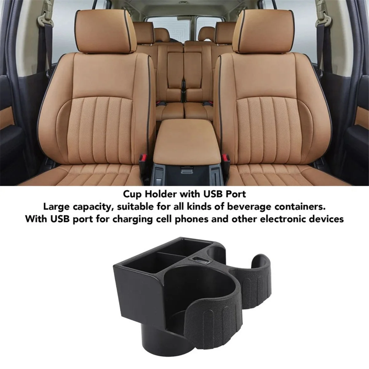 

A02Q-автомобильный держатель для стакана с USB-разъемом FYE727068 для Nissan Patrol Y61 1997-2016 FYE727069 термостойкий пластик