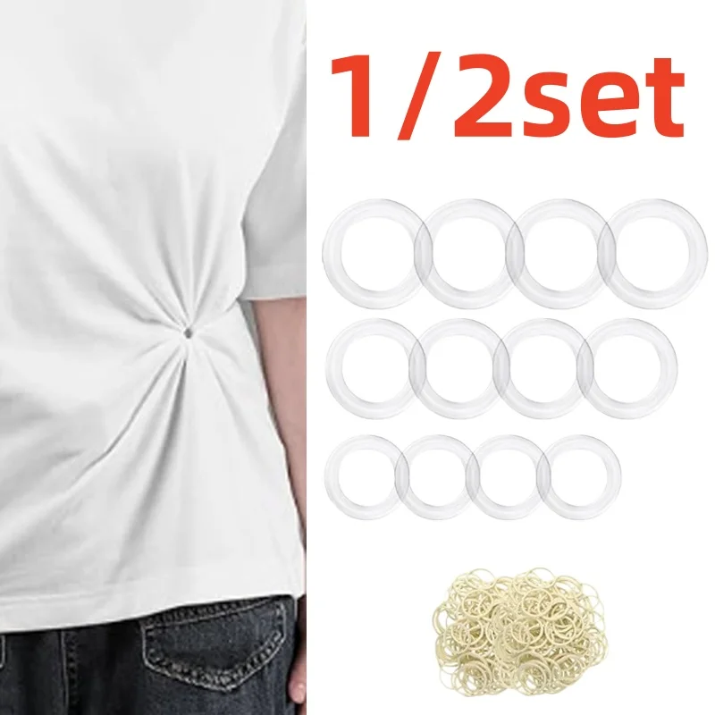 Fashion Plastic Round Circle Clip Buckle Shawl T-Shirt Tie Clip Brooch Waist Buckle Versatile Clothing Transparent Clips  Holder
