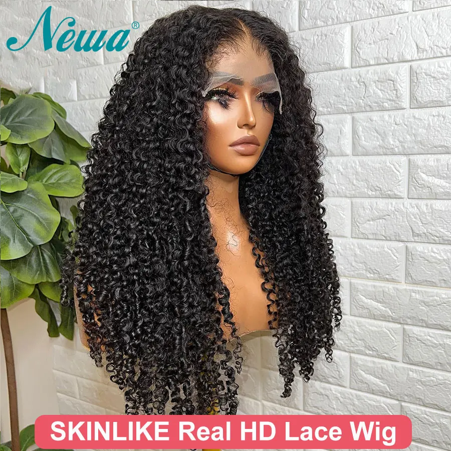 Newa Hair HD Lace Wig Curly 5x5 6x6 7x7 HD Lace Closure Wig Pre Plucked Bye Bye Knots 13x4 13x6 HD Full Frontal Wigs Melt Skins