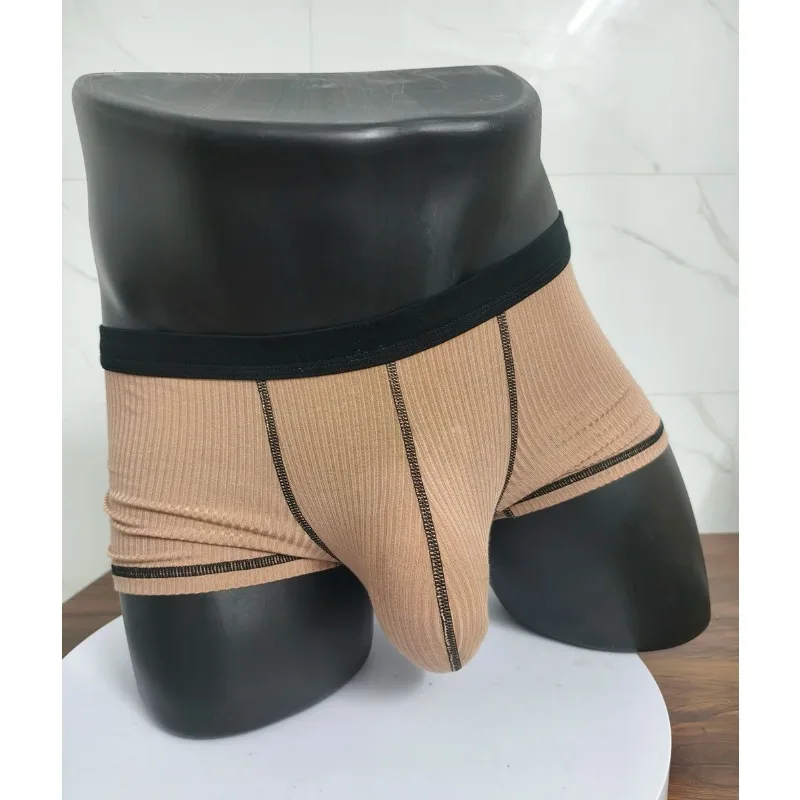 Men Bulge U-shaped Large Pocket Underwear Super Tight Small Boxer Shorts Sexy Accessories for Gay Sexy Underpants Erotic 5