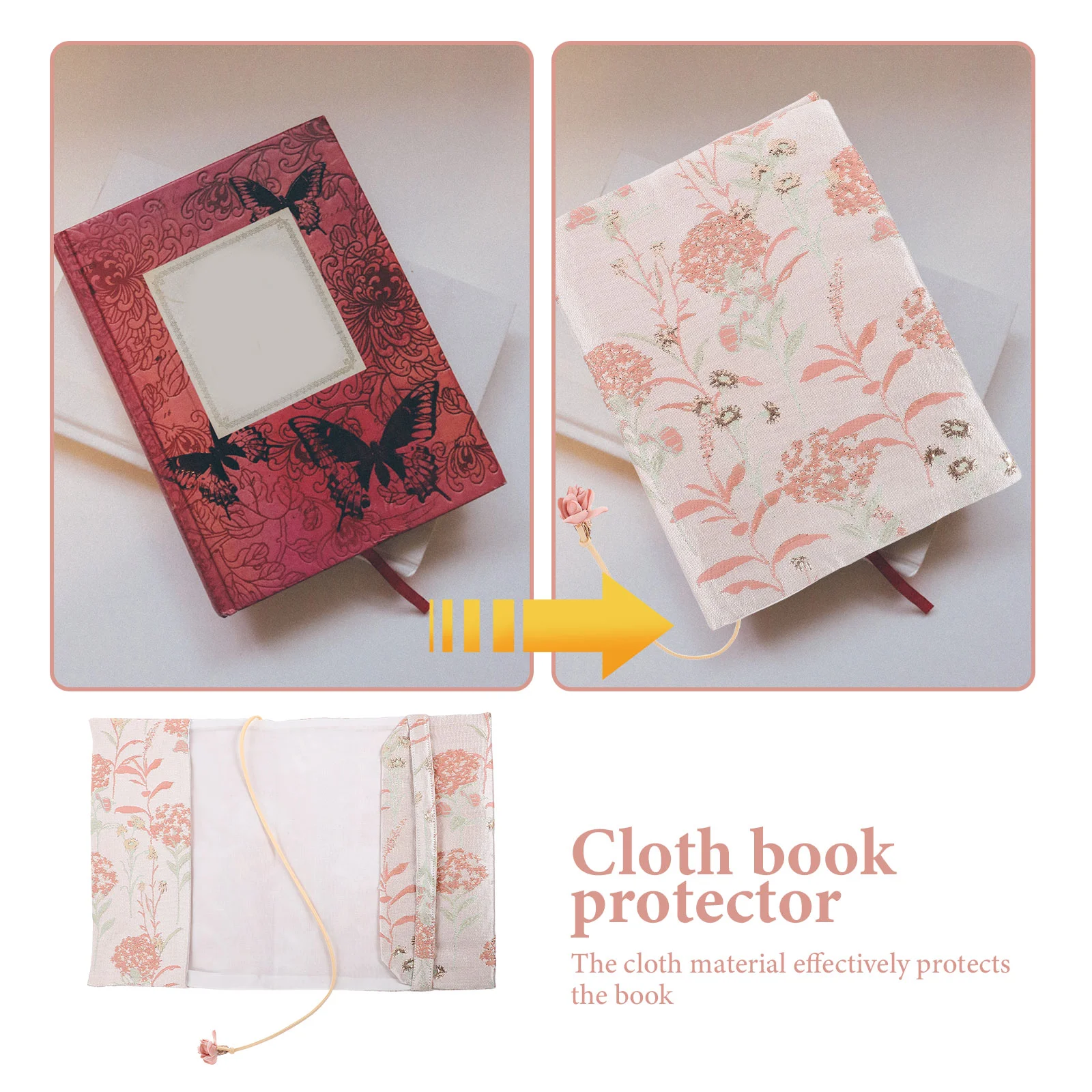 Fabric Book Cover Protective Covers Protector for Student Protection Sleeve Cloth Decorative Convenient Notebooks