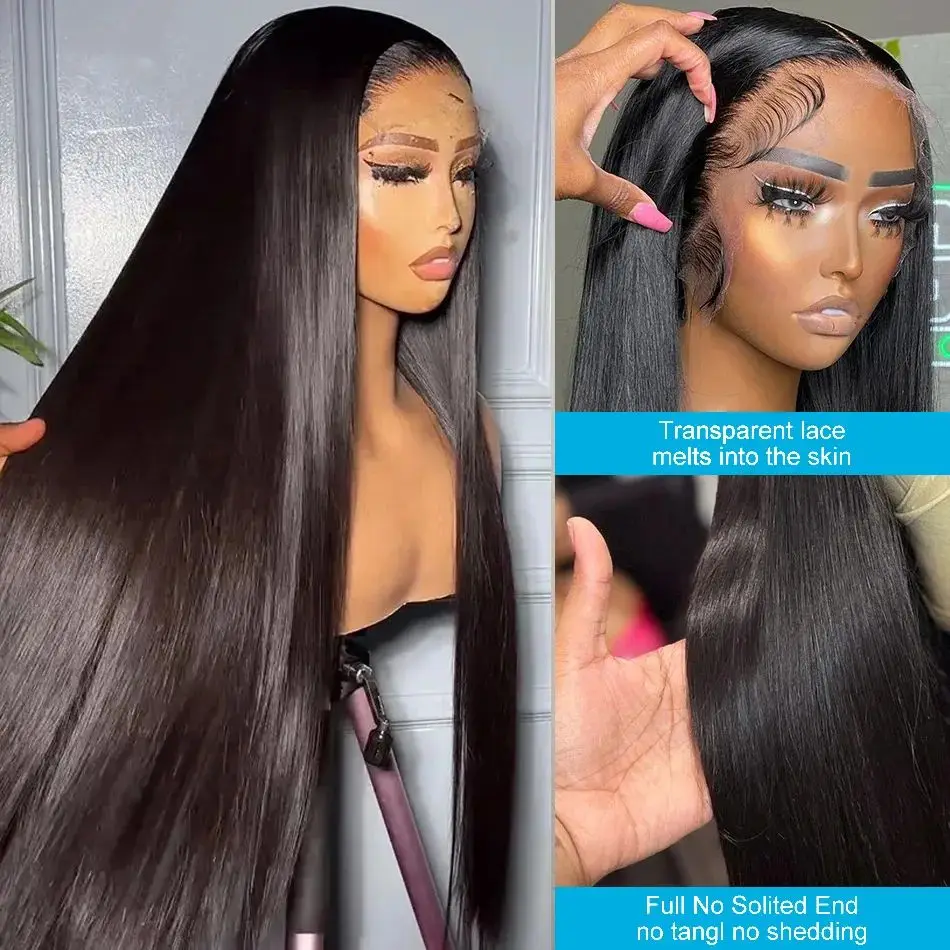 13x4 Lace Front Wigs Human Hair Pre Plucked 26 Inch brazilian Lace Frontal Wigs Human Hair For black Women 200% Density