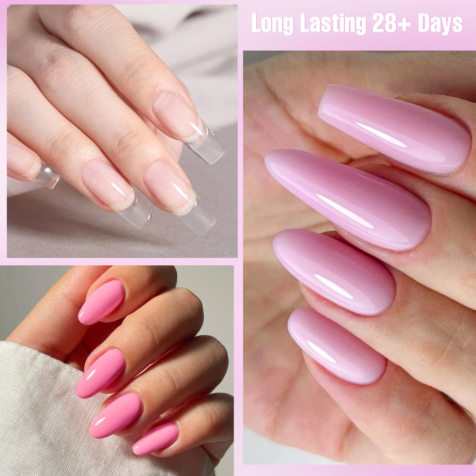 10pcs Non Stick Hand Extension Gel Nail Polish Set 3D Shaping Sculpting Carving Nail Art Solid Hard Gel Varnish for Fake Nails