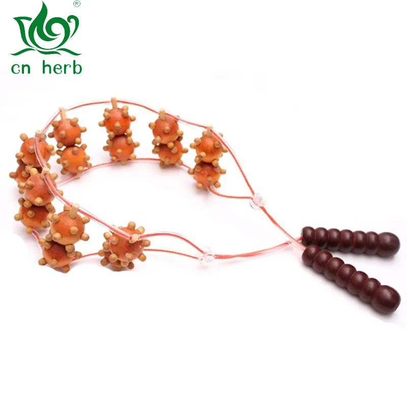 

CN Herb Wooden Back Puller Roller Type Manual Back Massager Waist Abdomen Whole Body Meridian Rubbing Pull Back Massager