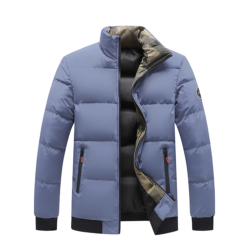 Outdoors Loose Thickening Men Parka Winter Keep Warm Windproof Casual Coat New Fashion Comfort Solid Stand Collar Tops Men