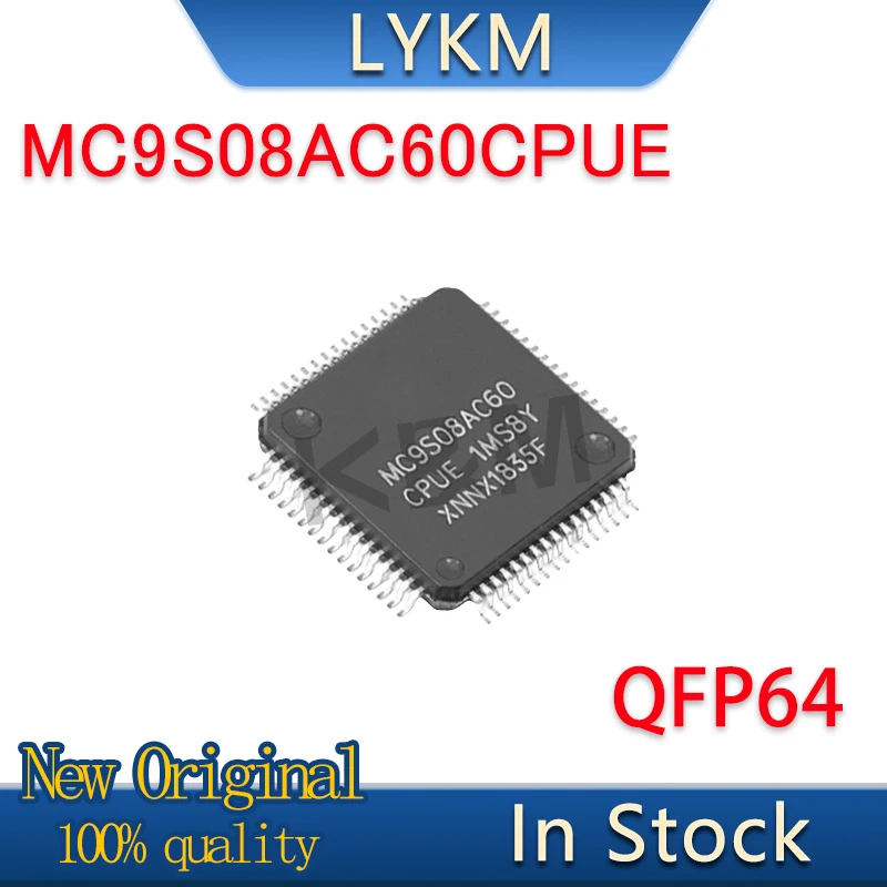 1/PCS New Original MC9S08AC60CPUE MC9S08AC60 CPUE 1M58Y QFP-64 microcontroller In Stock