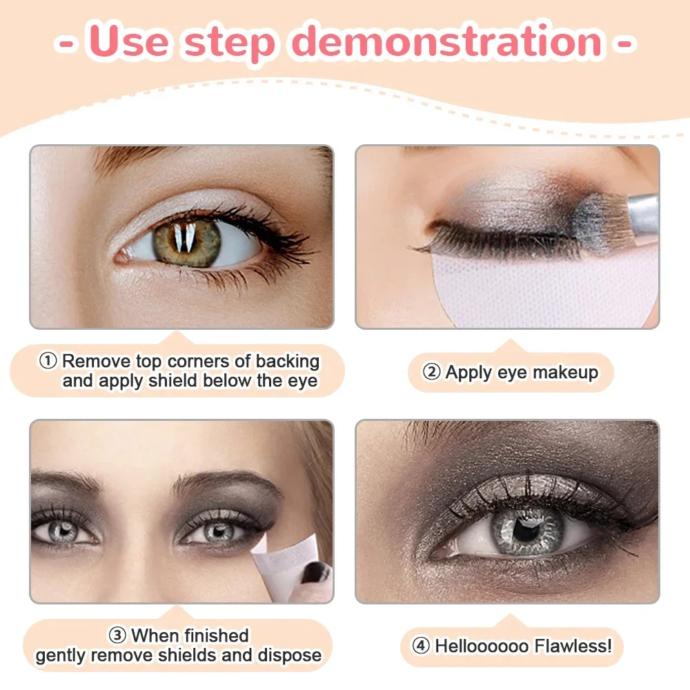 Eyeshadow with Eyeliner with Non-woven Eye Adhesive Eyelash Remover Makeup Tool Grafting Eyelash Isolation Sticker