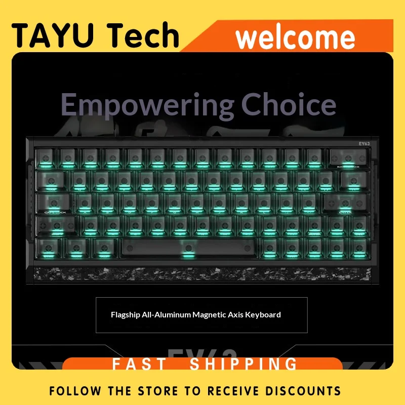IQUNIX EV63 Full Aluminum Hall Effect Magnetic Switch Gaming Keyboard Mag Jade Pro For Valorant Esports RT Rapid Trigger
