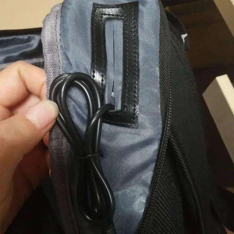 77JD 27.5inch Backpack/Packsack External Extend USB Port Charging Adapter Cellphone Cable Cord (Black)