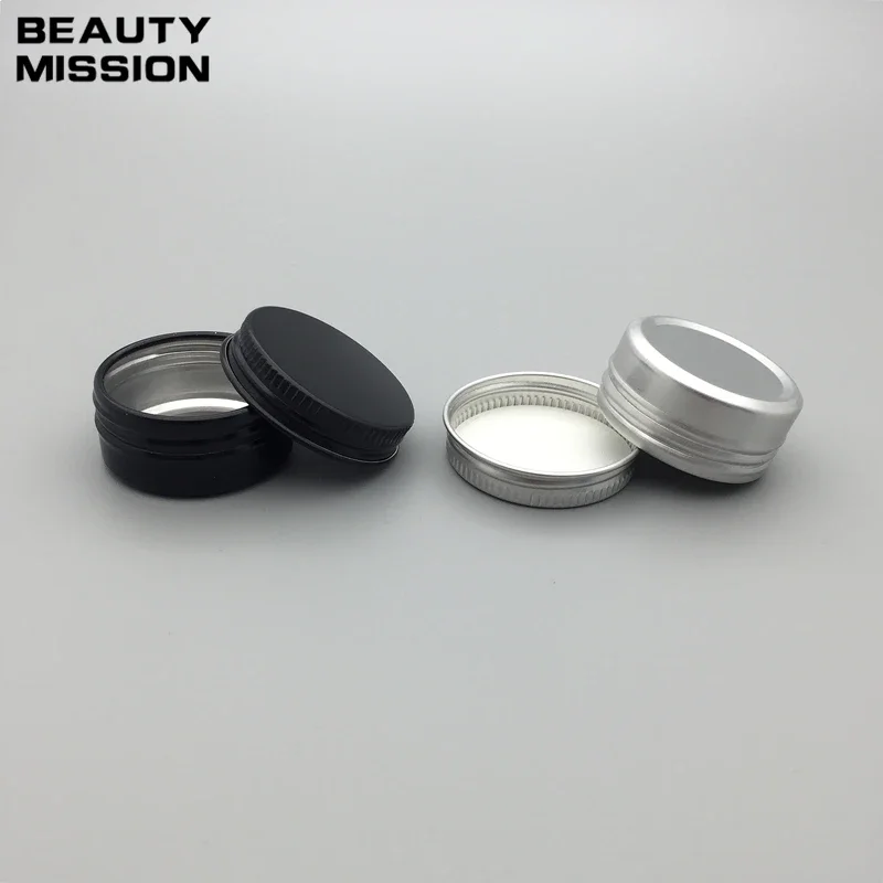 

100pcs 10g Mini back Aluminum jar cream sample tin 10cc cosmetic lip balm container small metal pot ,aluminum bottles wholesale