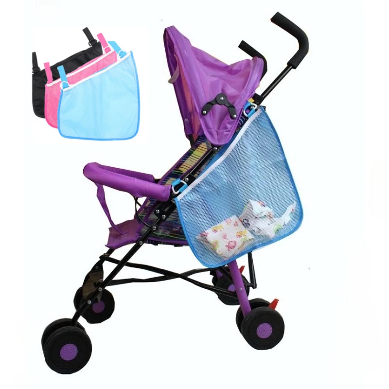 

Pram Universal Side Sling Stroller Mesh Cargo Net and Organizer Large Capacity Storage Space Non-Slip and Adjustable Straps NEW