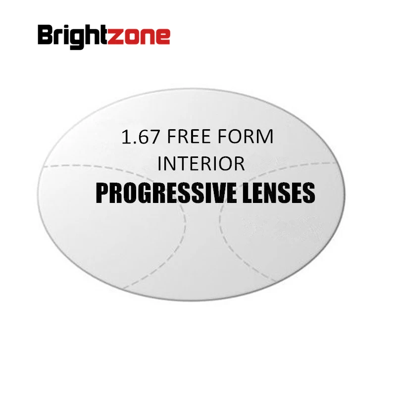 1.67 Interior Progressive Multi-focus HMC CR-39 Resin Lenses Prescription Rx Lenses One lenses To See The Distance and Near