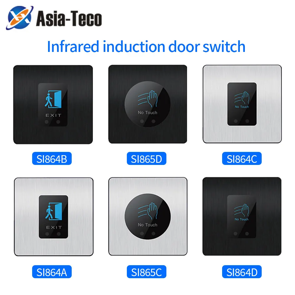 

DC12V 24V Access Button Door Exit Release Switch Infrared No Touch Gate Opener Access Control System Entry Door Open Touchless