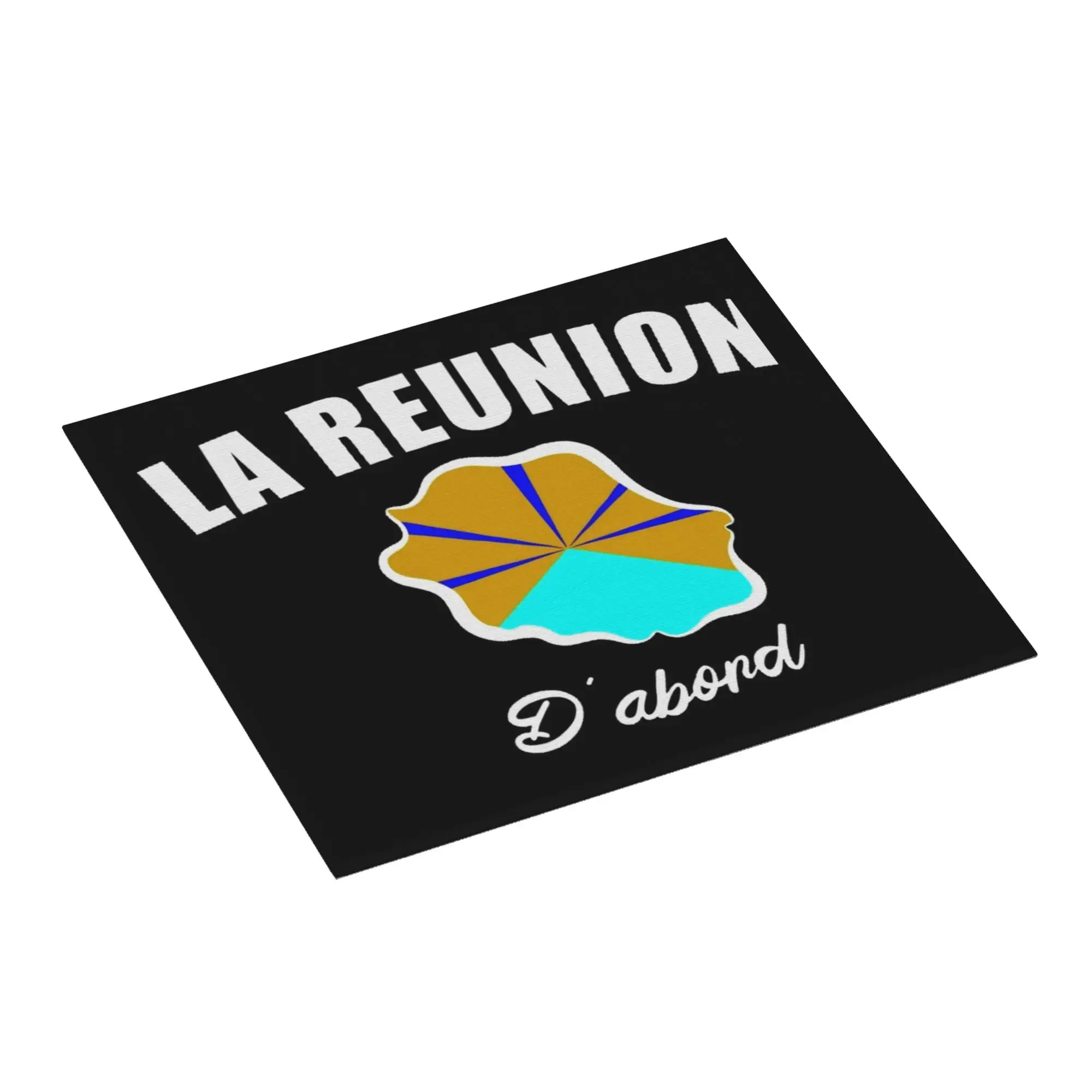 Drying Mat For Kitchen French Volcanic Reunion Island Flag 974 Barware Tableware Oil Proof Washable Kitchen Sink Drying Pad