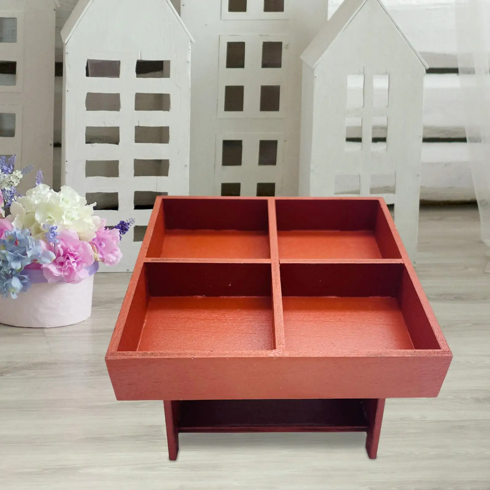 1:12 스케일 과일 야채 랙 소형 식품 선반 인형 집 액세서리