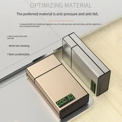 Caja de cigarrillos inteligente portátil, dispositivo de Control para dejar de fumar asistido, aleación de aluminio, bloqueo de sincronización de Metal cepillado