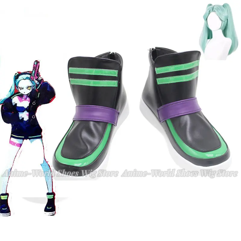 

Rebecca Cosplay Shoes PU Leather Shoes Anime Edge-runners Cosplay Props Halloween Carnival Boots Custom Made