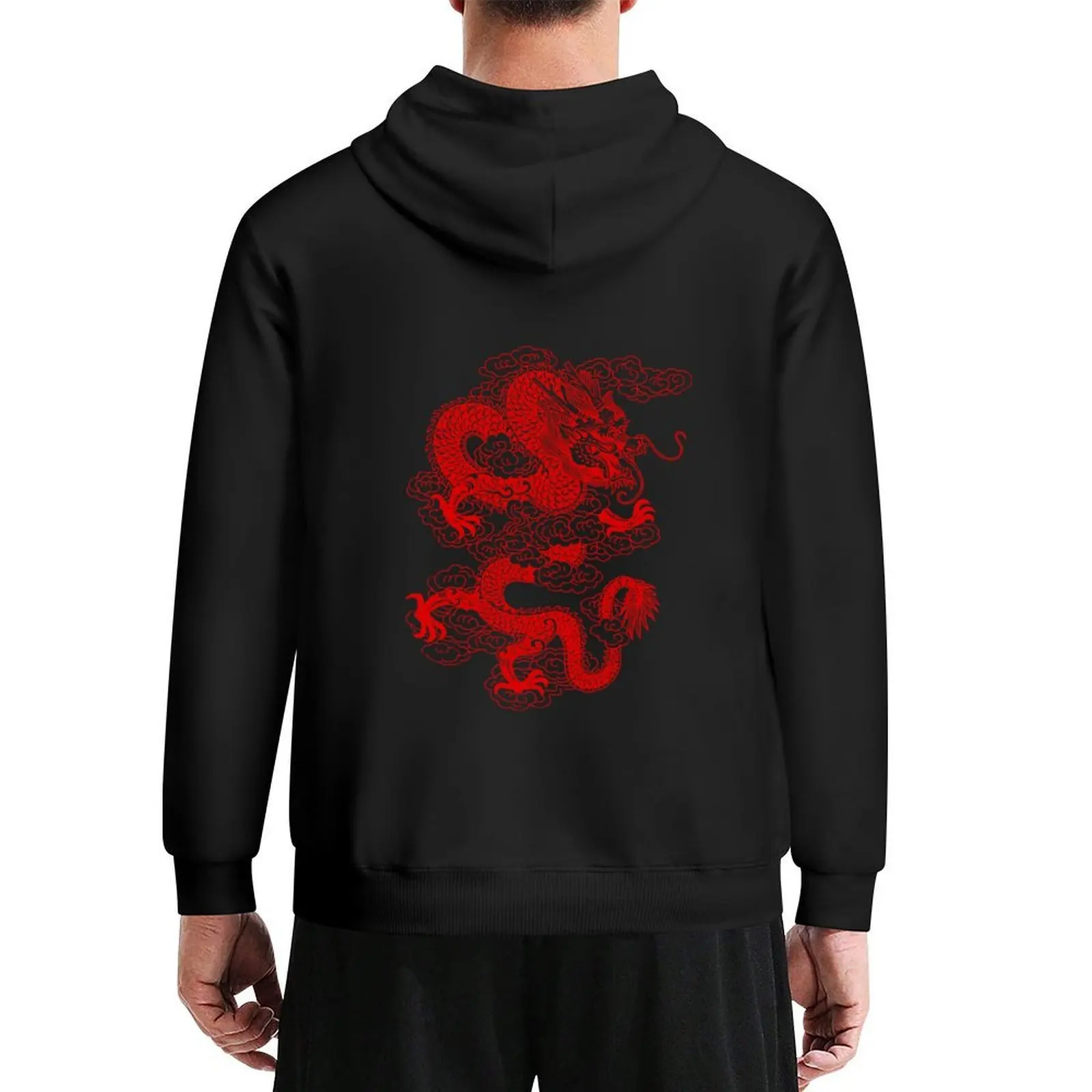 

Red Dragon Hoodie men's clothes clothes for men korean style clothes mens designer men's hoodie sweatshirt