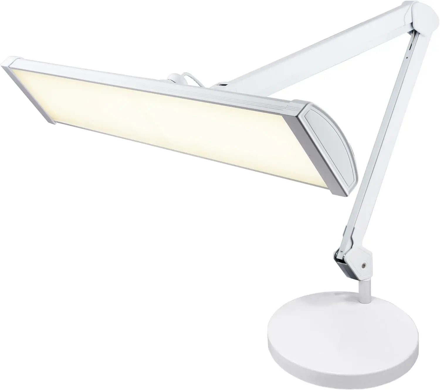 3,500 Lumen LED Desk Lamp, Color Correlated Temperature, 3 Light Modes, Dimmable, 45W, 26 Inch Wide Metal Shade, 54