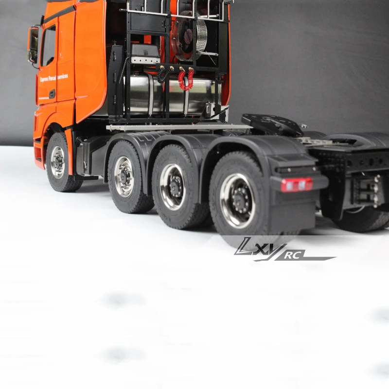 Tamiya 1/14 8x8 RC Heavy Duty Trailer RTR Painted AWD W/ Lights & Sound System Tow Truck Model Toy