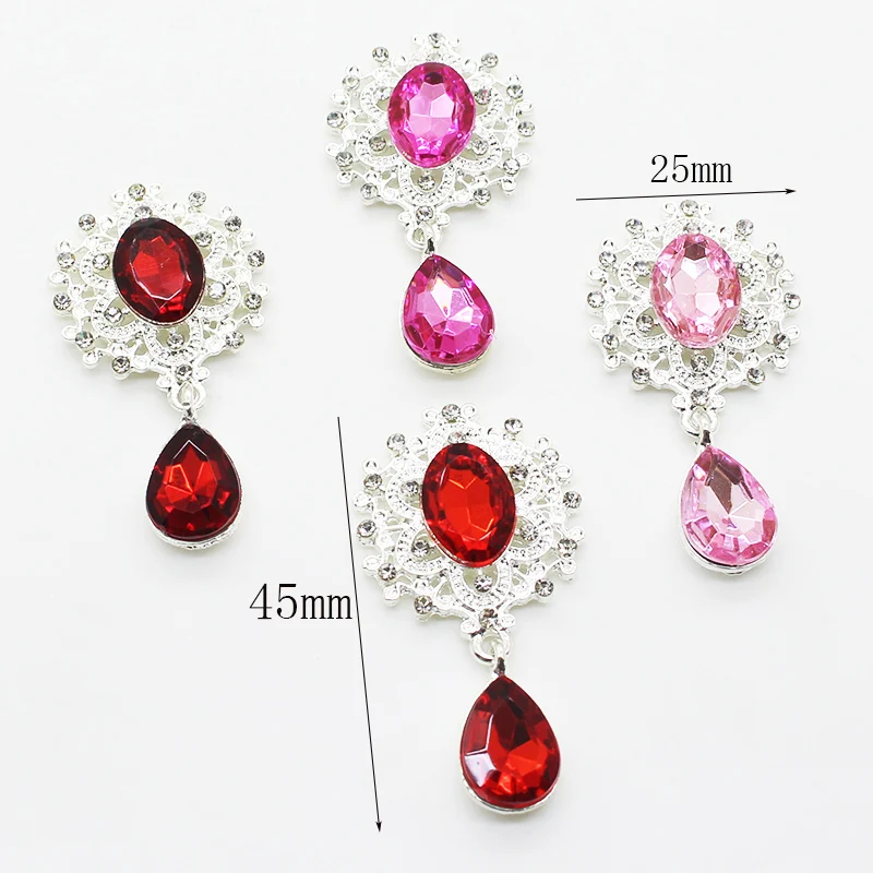 5pcs New Mixed Color Cheap Pendant Metal Brooches Flat Brooch Buttons Get Together Red Wine Candle Party Decorations