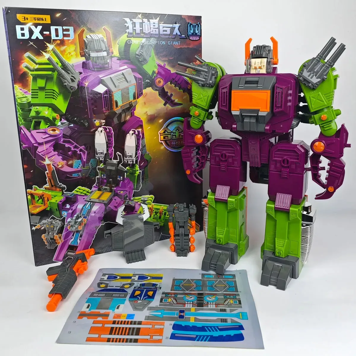 BXZX Transformation G1 Crazy Scorpion Giant 35 ซม.Scorponok คอลเลกชันของขวัญของเล่น Action Figure หุ่นยนต์