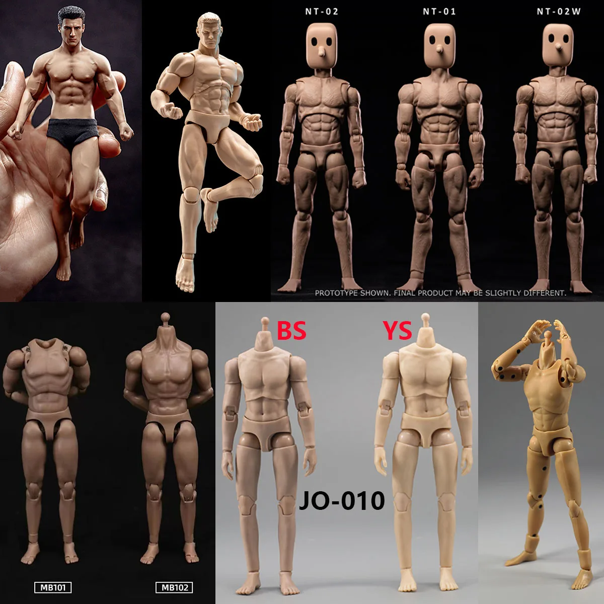 

1/12 Male Super Flexible Body TM01 TM02 Seamless Body Notaman NT-01 AM116 G001 MB101 MB102 JO-010 Joint Body Action Figure Model