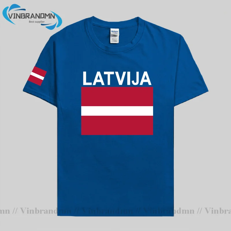 Latvia Latvija Men T shirt Classic Jerseys Nation Team Tshirt 100% Cotton T-shirt Clothes Tees Country Sporting Flag Latvian LVA