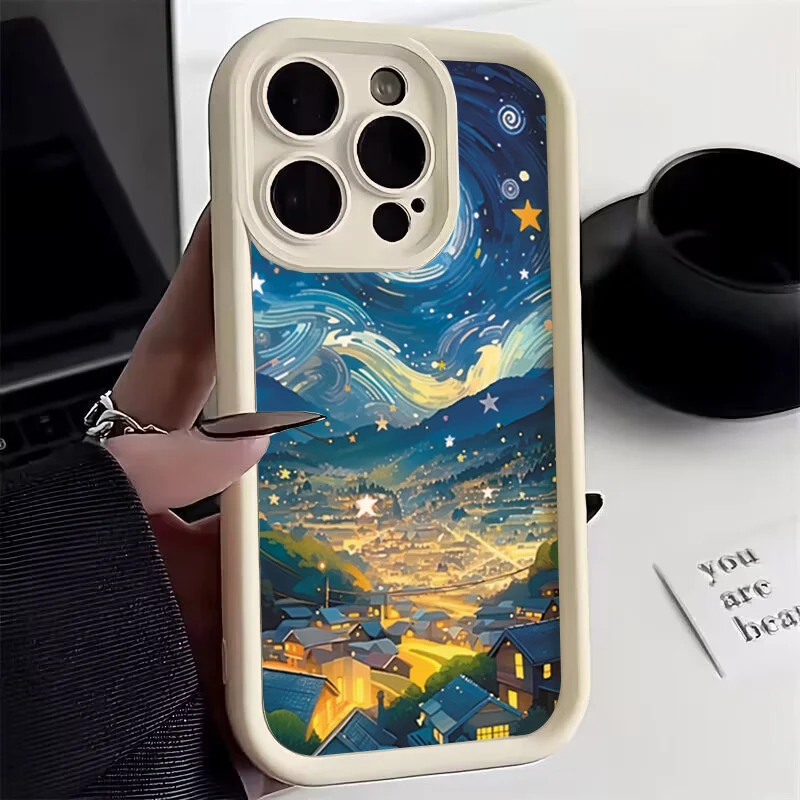 Landscape Stars Case For Samsung S24 S23 Ultra S22 Plus S21 FE  Phone Cover For Galaxy A14 A34 A54 A13 A33 A53 A23 A32 A52 Cases