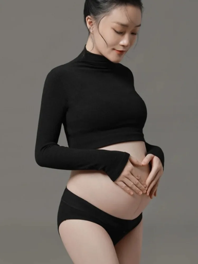 New Maternity Photography Dresses Fitting Pregnant Woman Sexy Shower Dresses Pregnancy Photo Shoot Top