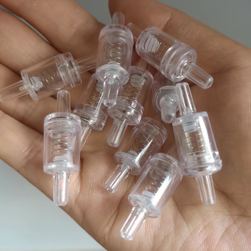 수족관 공기 펌프 체크 밸브, 스프링 수족관 어항 액세서리 CO2 시스템 포함, 5 X 단방향 체크 밸브, 5 개, 10 개