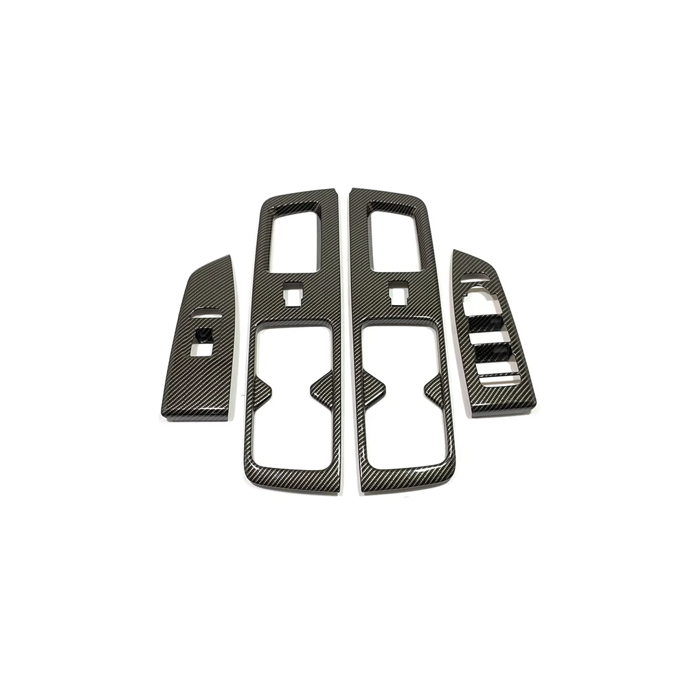 For Nissan PATHFINDER 2024 ABS Carbon Interior Car Door WIndow Glass Lift Switch Frame Cover Trims Car Interior Accessories