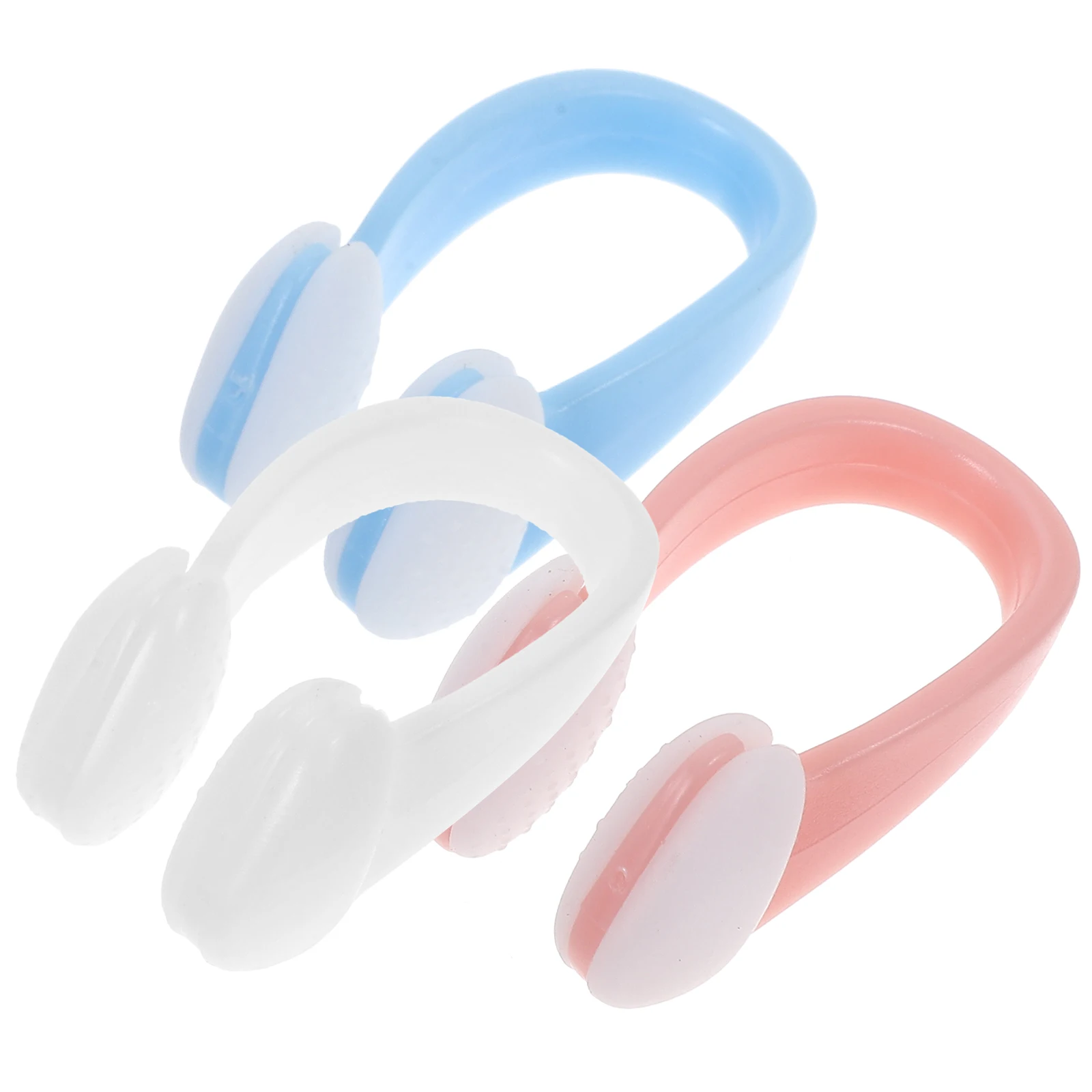 

3 Pcs Blank Anti-choking Nose Clip Child Clips for Swimmers Silica Gel Swimming Equipment