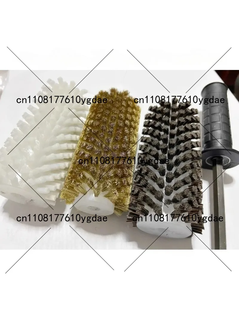 30cm Nylon, Horse Hair & Copper Wire Roller Brush Set for Ski Snowboard Waxing - Electric Roto Brush