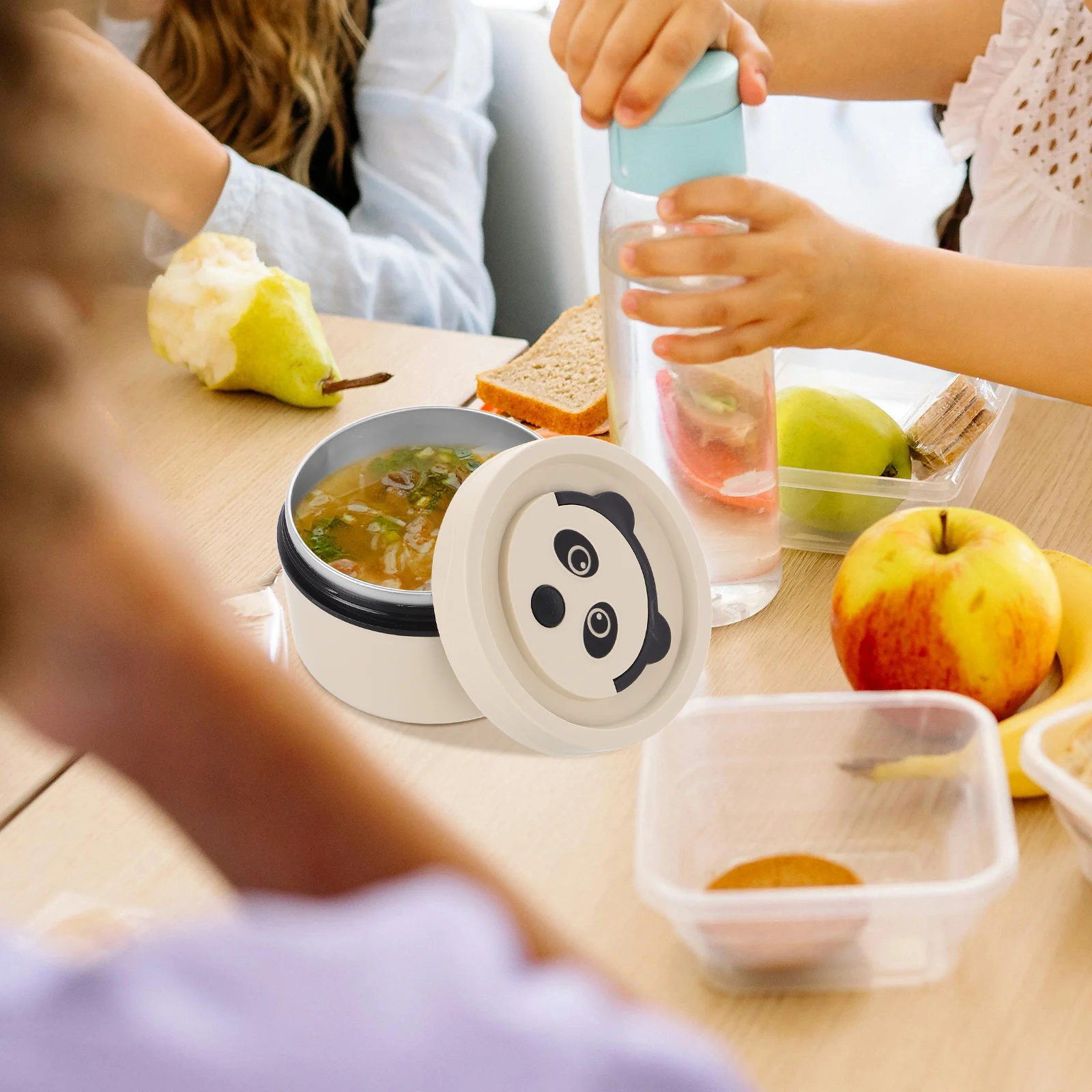 صندوق غداء حراري من الفولاذ المقاوم للصدأ، تصميم متعدد الطبقات، فم واسع لطلاب المكاتب، يحافظ على الطعام الساخن والبارد لمدرسة العمل #2