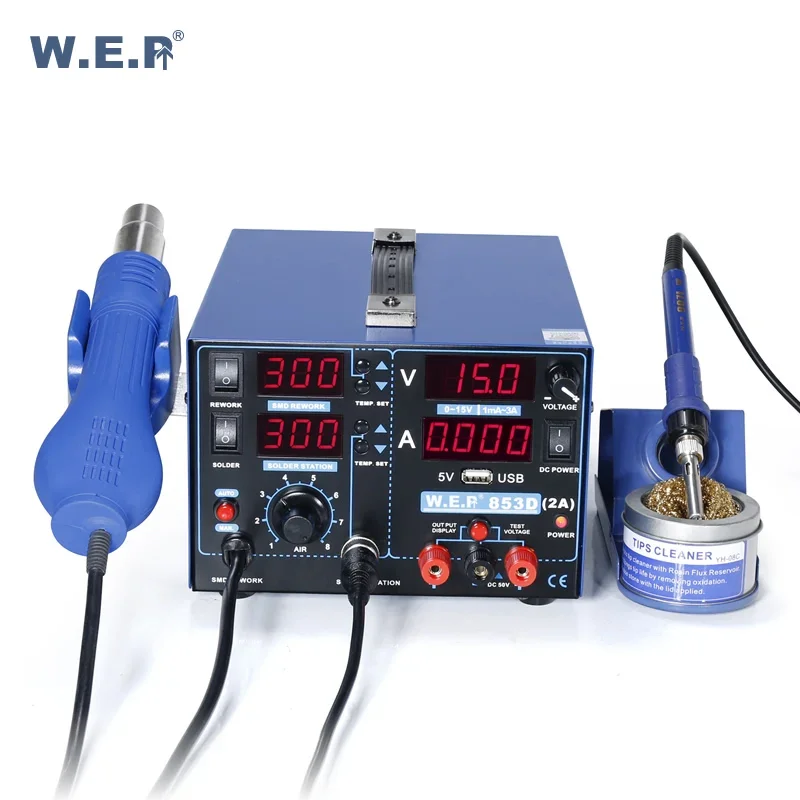 WEP 853D 2A with USB mobile phone repair soldering rework station