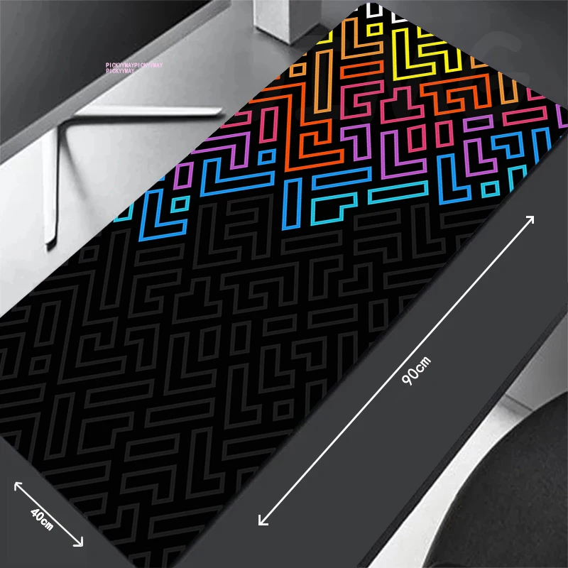 

Gaming Mousepads Mousepad Geometric Line Waterproof Large Mouse Mat Big Desk Pads Non-Slip Rubber Mouse Pad Big Keyboard Mats