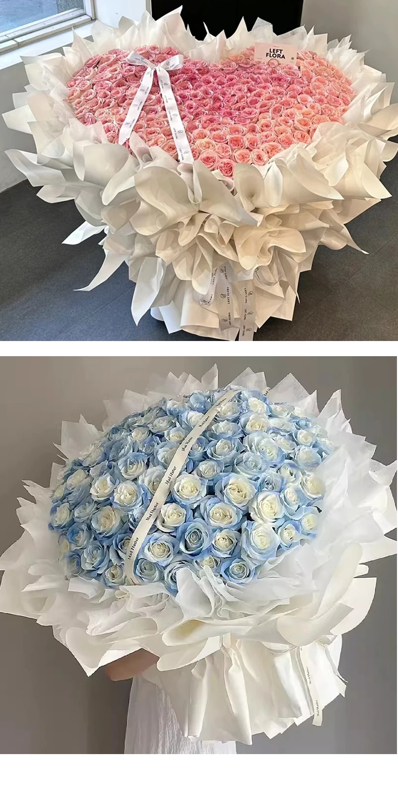 20PCS Blumenverpackung Verpackungspapier Blumenstrauß aus einfarbigem Ouya-Papier Koreanischer Stil Blumenpaket DIY Floristenmaterialien – Detail 10