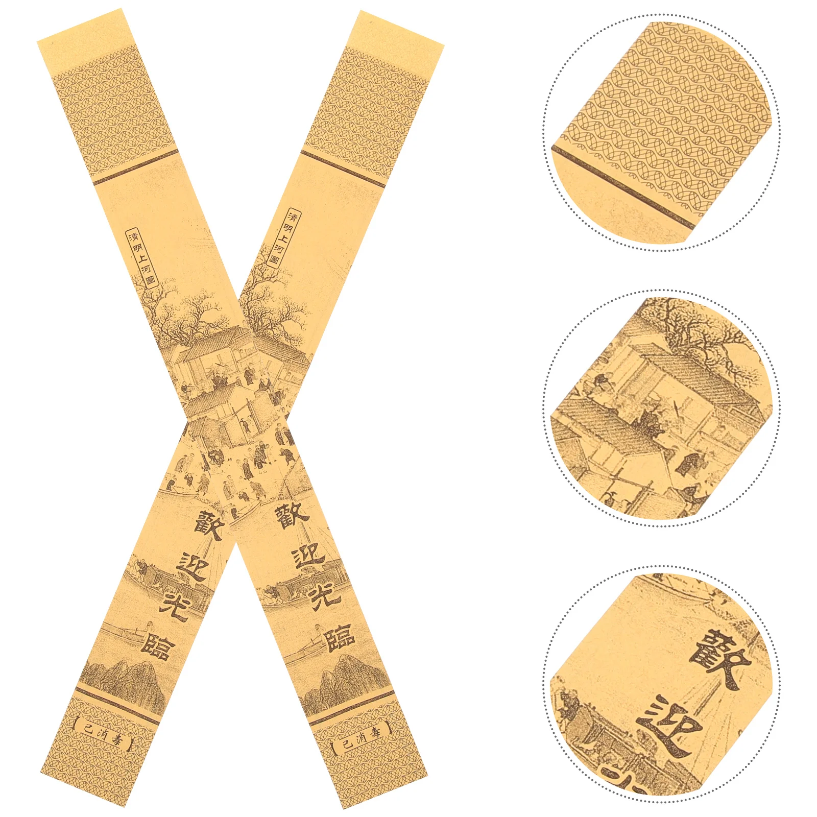 

500 Pcs Disposable Paper Chopsticks Sleeve Tableware Storage Bag Cutlery Holder Takeout Supplies Home ganization Boxes