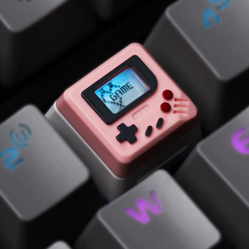 mini mechanical keyboard translucent keycap detachable panel replacement display content gameboy bully
