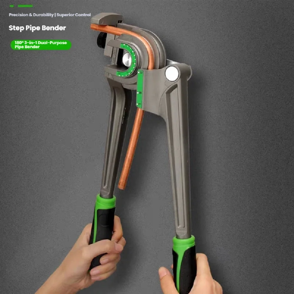 3 in 1 Tubing Bender 180 Degree 1/4 3/8 1/2 Inch OD Copper Aluminum Tube Bender for HVAC Refrigeration Repair Tube Bender