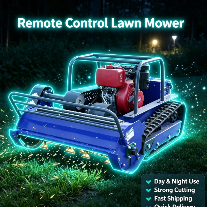 Customized Best Selling Lawn Mower Robot Remote Control Lawn Mower All Terrain Hammer Blade Design Fast Delivery For Orchard Law