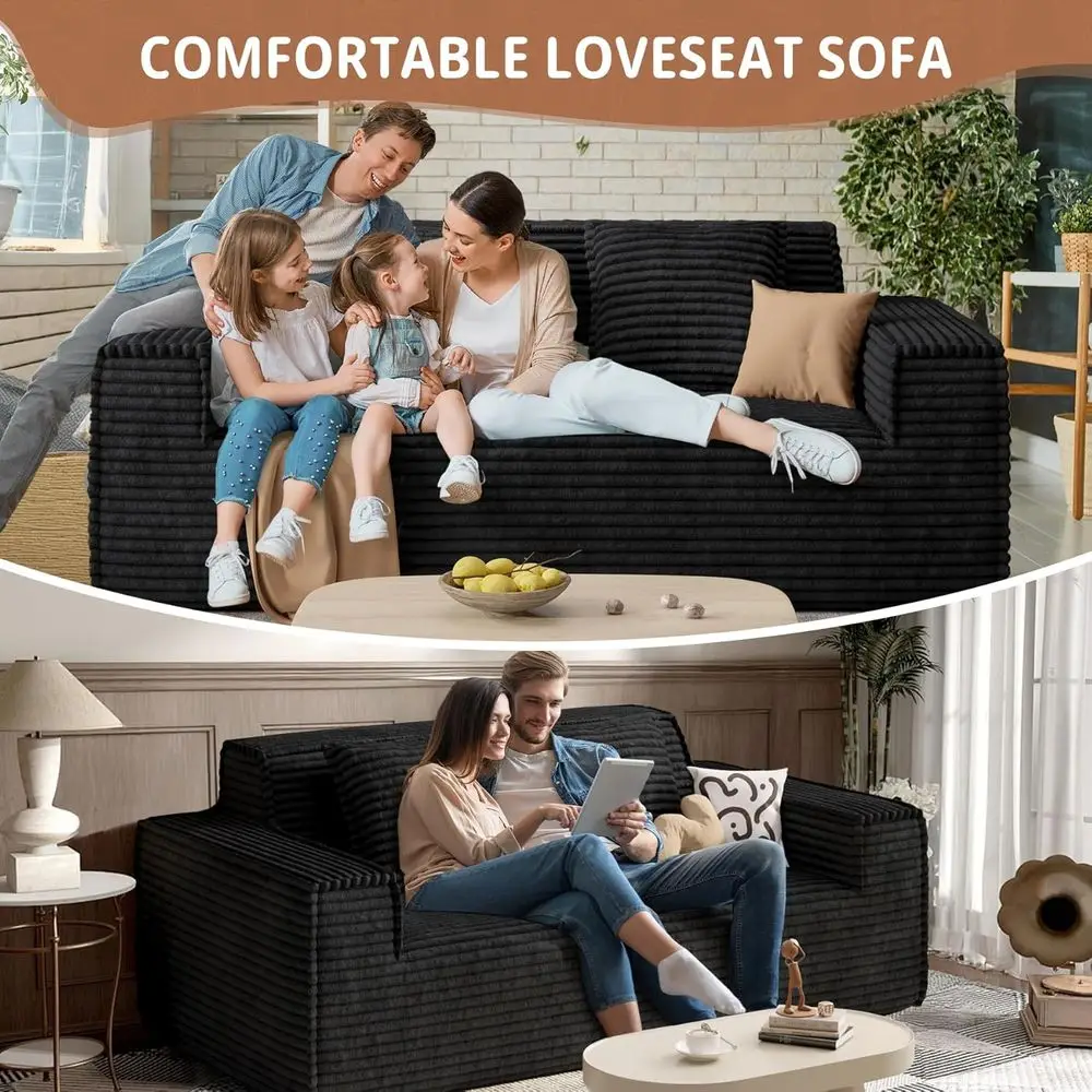 أريكة Cloud Loveseat، لا تتطلب تجميع أرائك مريحة ذات مقعد عميق قطعة واحدة لغرفة المعيشة وغرفة النوم والشقة #4