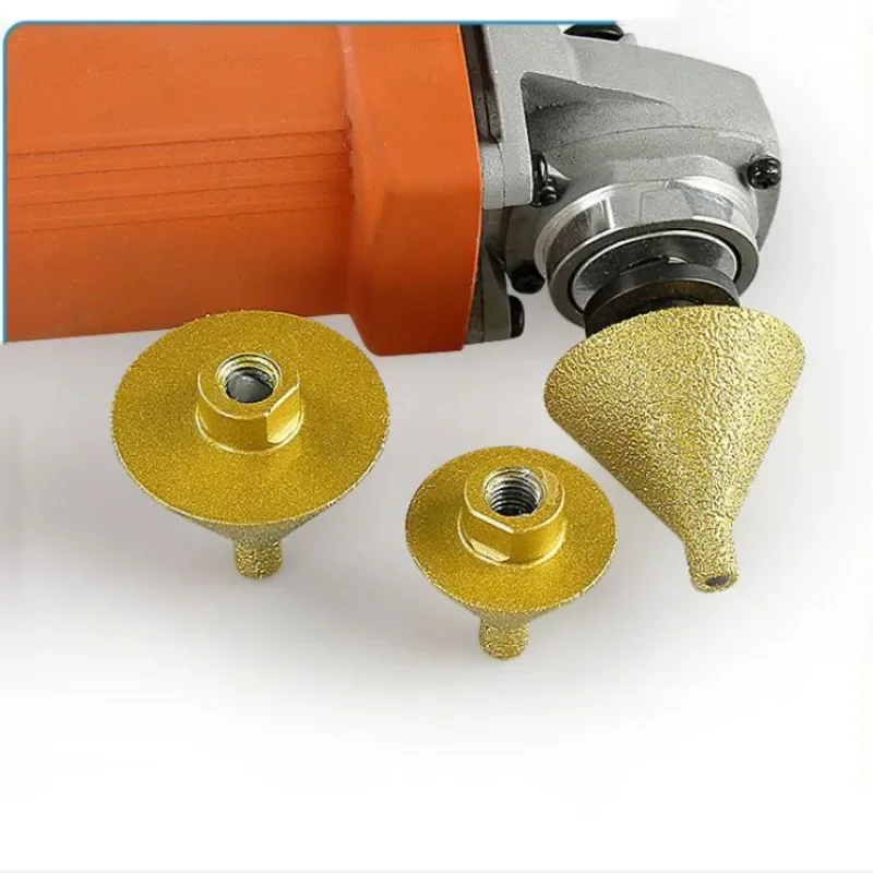 BIESUOM14 Diamond Chamfer Corn Drill Bit Enlarged Hole Beveling Grinding Tools 50mm for Granite Marble Tiles Stone Cutting Carve