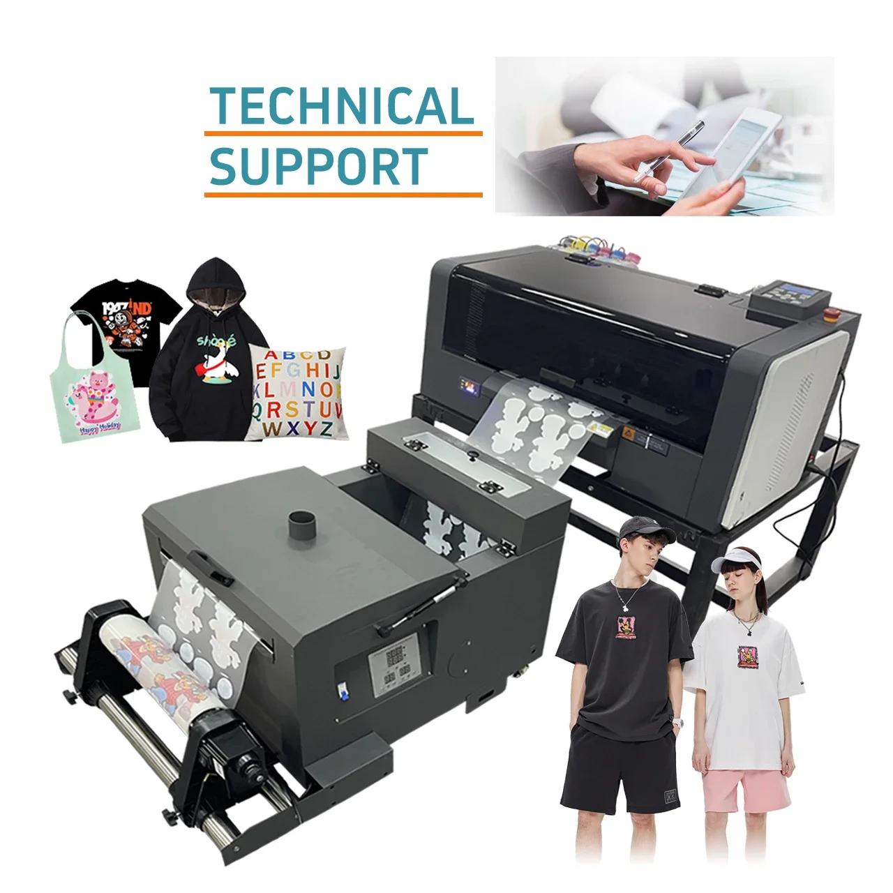 High Speed A3 DTF Multifunctional Automatic Digital Printer 1-Year Warranty for clothes and bags