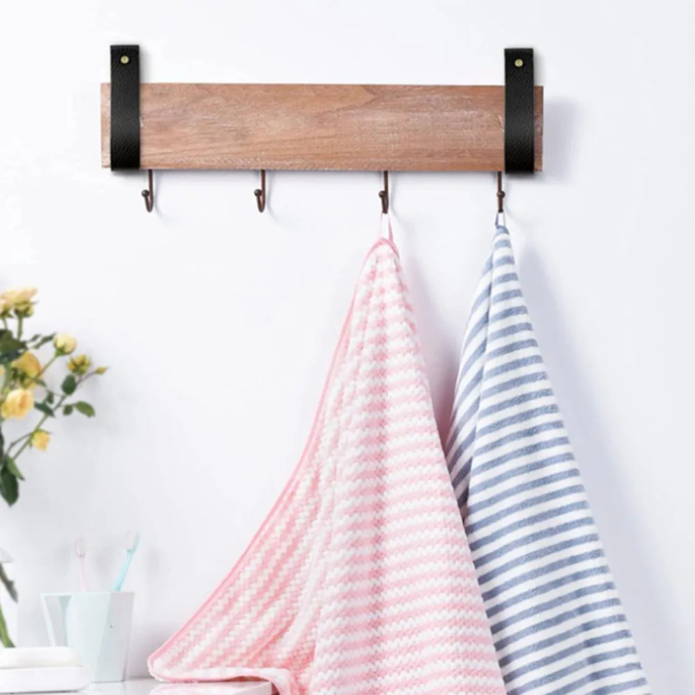 10Pcs Wall Mounted Curtain Rod Holder Towel Hook Bohemian Style Hanging Straps Wall Hooks Bedroom Bathroom Kitchen