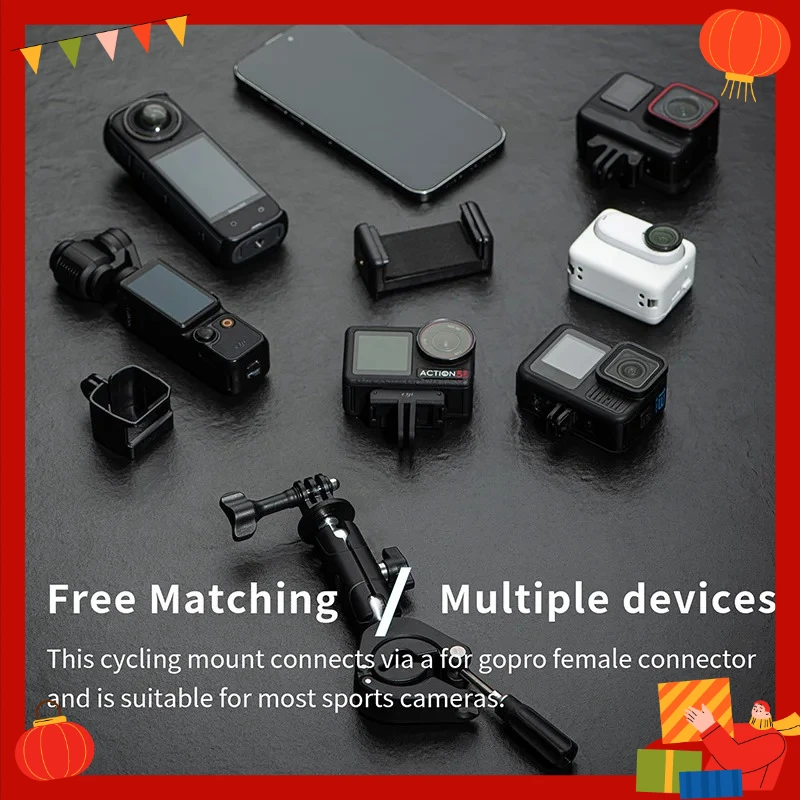 

Держатель для GoPro 13 12 11 10, крепление на руль мотоцикла или велосипеда, кронштейн для Insta 360 X5 X4, DJI OSMO 360, Action 6 5 4, аксессуар.