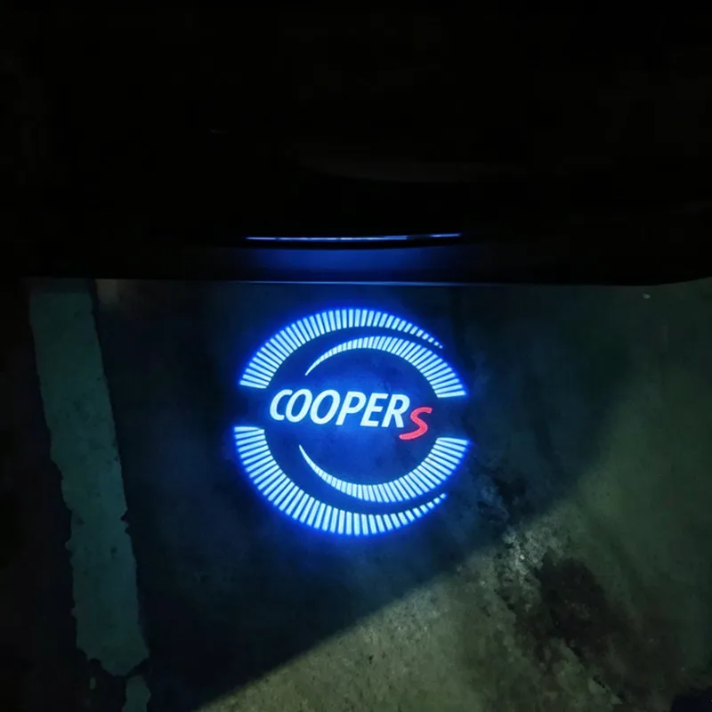 2pcs For MINI Cooper One R50 R52 R53 R56 Countryman R60 F55 F56 LED Car Door Welcome Light Ghost Shadow Courtesy Lamp