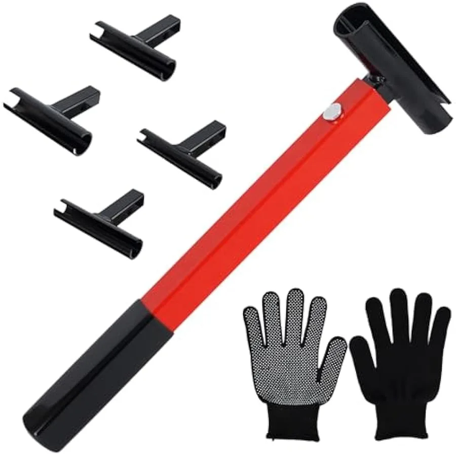 Door Hinge Gap Adjustment Tool 4-in-1 Hinge Gap Adjusting Wrench Painted Steel Door Hinge Adjuster with a Pair of Gloves Heavy-